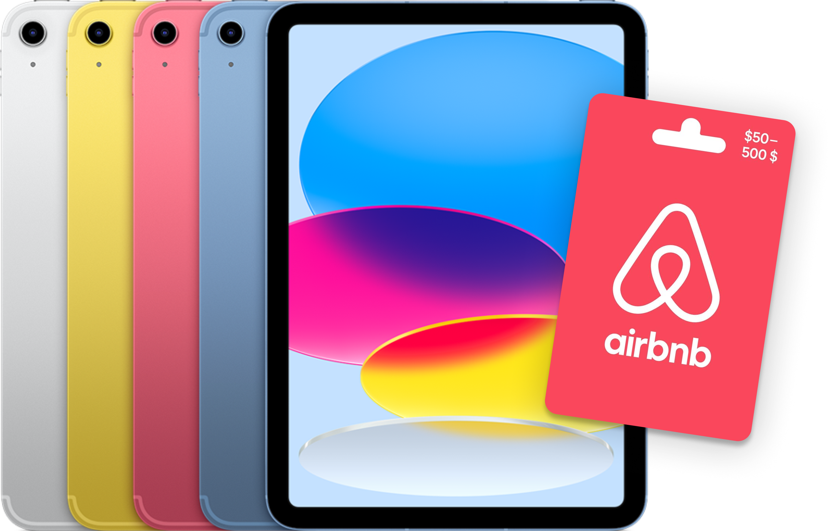 iPad and Airbnb gift card prizes